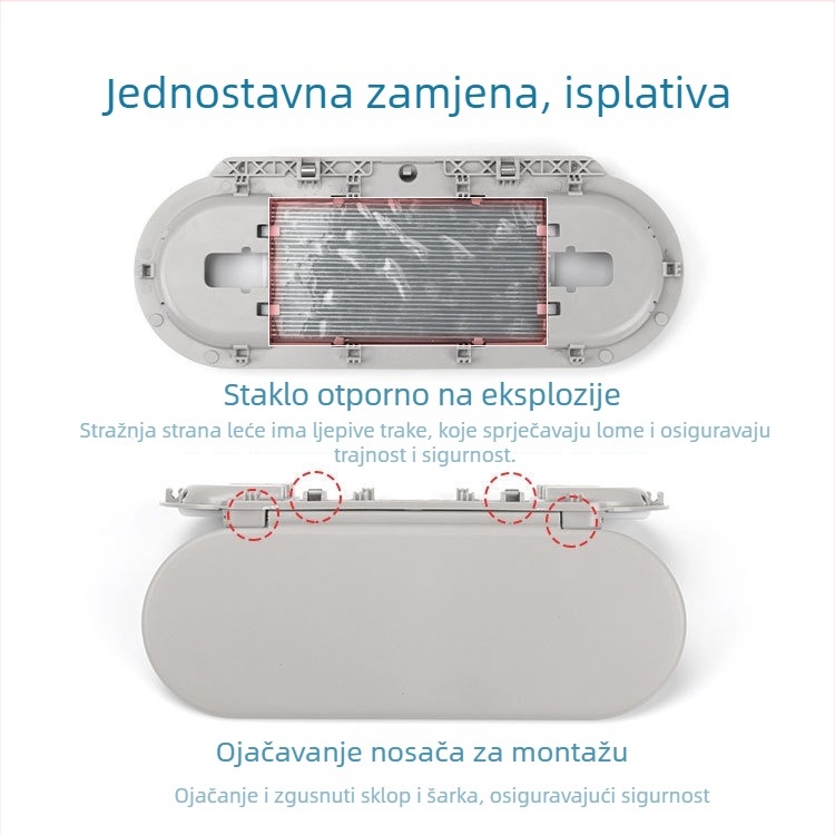 OUKACHI Ogledalo za šminku u viziru BMW Mini F55/F56/F60 (2015-2022)