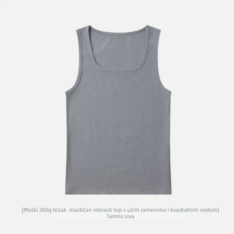 Vesta s Y-pozadinom, uski kroj, bez rukava, osnovni sloj, upija znoj, zaobljeni izrez