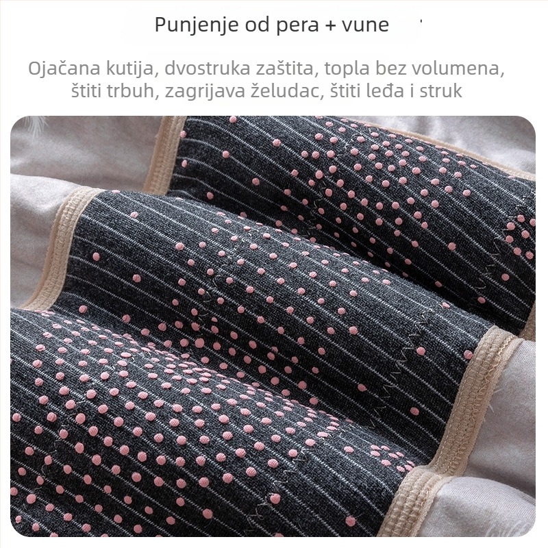 Muška down vesta s fleece podstavom, dvostruki sloj, prednje vezanje špage, okrugli vrat, debljina 401–500 g/m²