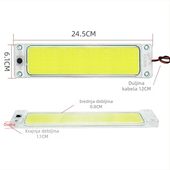 Kamionsko COB svjetlo odjeljka, 12-24V, model ZS-3378, PC kućište, aluminijska baza, bakreni vodič, prilagodljivo