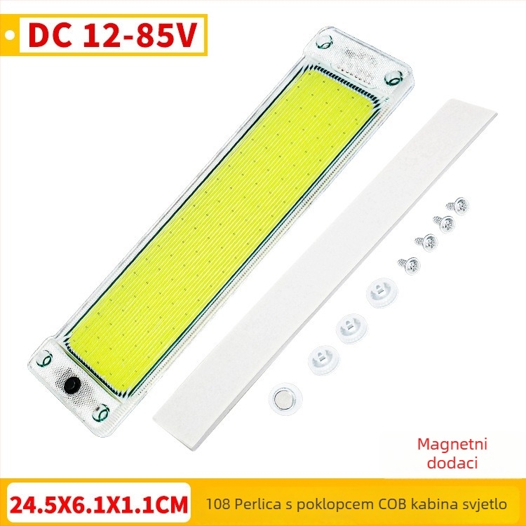 Kamionsko COB svjetlo odjeljka, 12-24V, model ZS-3378, PC kućište, aluminijska baza, bakreni vodič, prilagodljivo