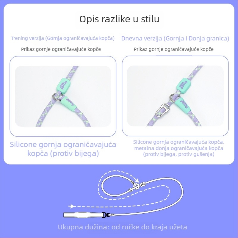 COOLPETS Povlačno uže za pse – Poliester, Neproširivo (Brand: COOLPETS; Materijal: Poliester; Proširivo: Ne)