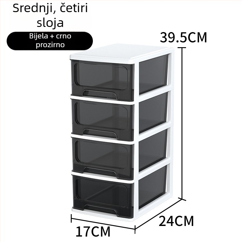Stolna ladica za pohranu, prozirni plastični organizator za kozmetiku i uredski pribor