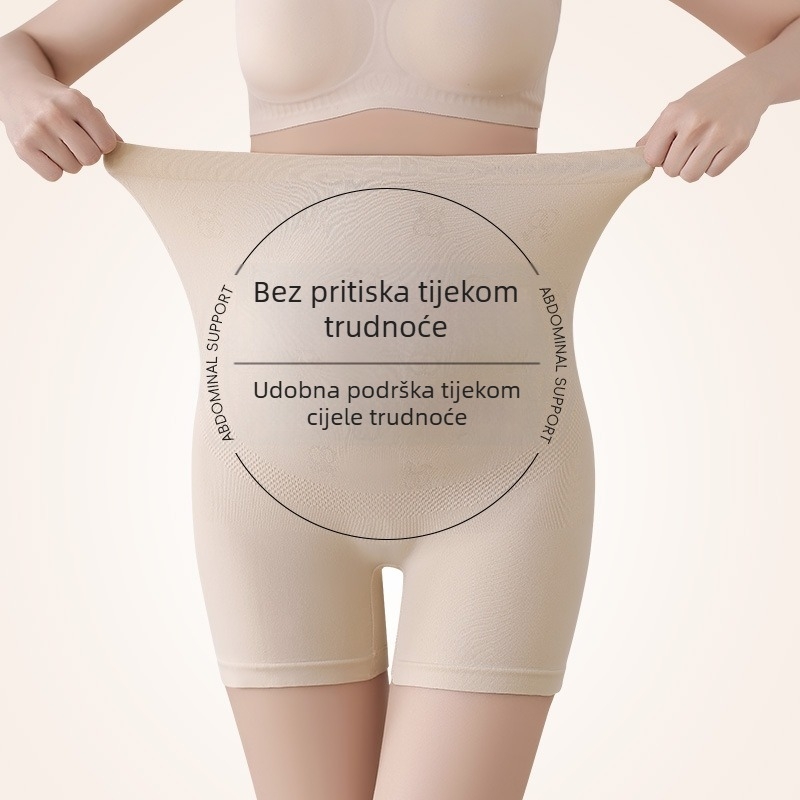 Hlače za trudnice s visokim strukom, prozračne i antibakterijske, od najlona, pletene, vlakana 30