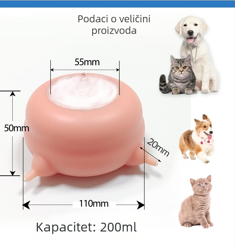 Alat za hranjenje kućnih ljubimaca — silikon, biomimetski dizajn, sprječavanje gušenja, za mačke i pse