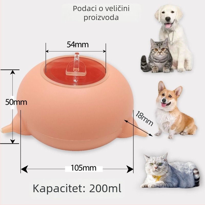 Alat za hranjenje kućnih ljubimaca — silikon, biomimetski dizajn, sprječavanje gušenja, za mačke i pse