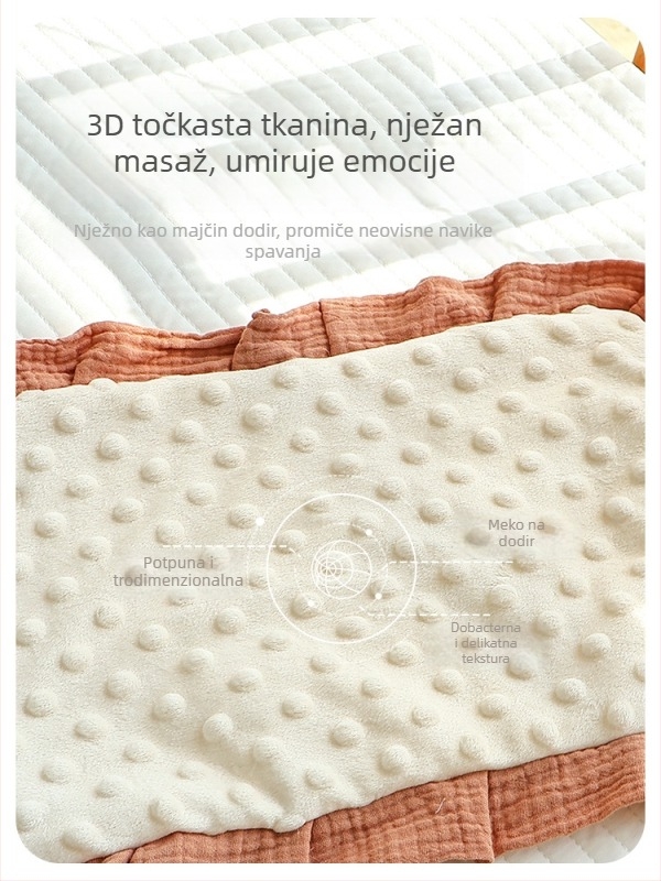 Jastuk oblaku za novorođenče, 100% pamuk, plosni jastuk s rubom volana, sigurnosni razred A, crtani stil.