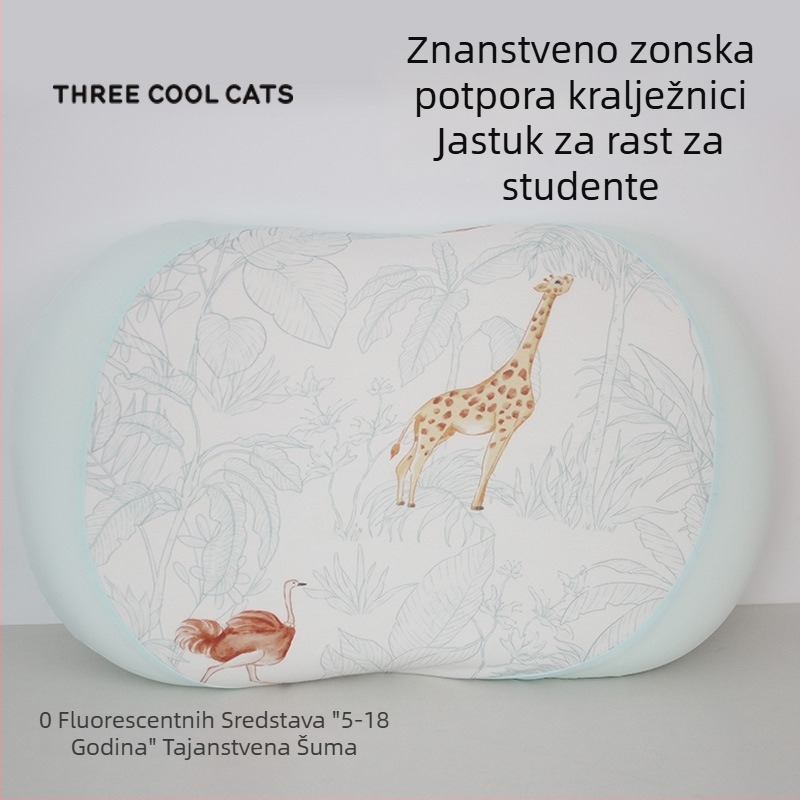 Three Cool Cats jastuk memorijske pjene u obliku mačjeg trbuha – pravokutni jastuk, poliuretanom punjen, 0,5–1,0 kg, za spavaću sobu
