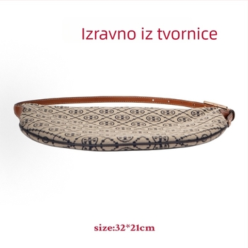 Platnena torba preko ramena, gradski minimalistički stil, dumpling oblik, zatvaranje na zip, unutarnja pretinica sa zipom, dvije naramenice