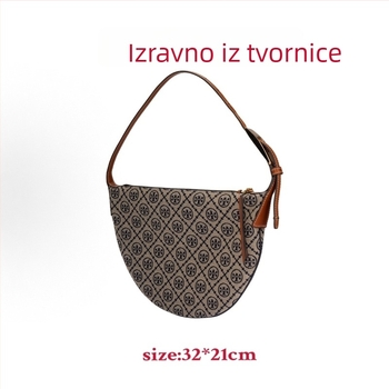 Platnena torba preko ramena, gradski minimalistički stil, dumpling oblik, zatvaranje na zip, unutarnja pretinica sa zipom, dvije naramenice