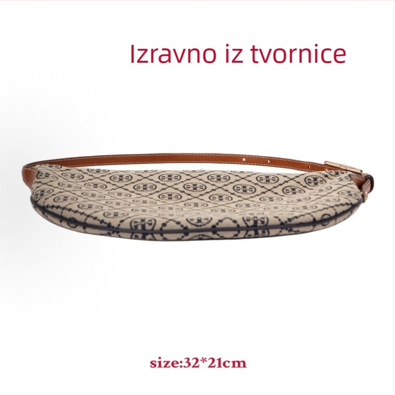 Platnena torba preko ramena, gradski minimalistički stil, dumpling oblik, zatvaranje na zip, unutarnja pretinica sa zipom, dvije naramenice