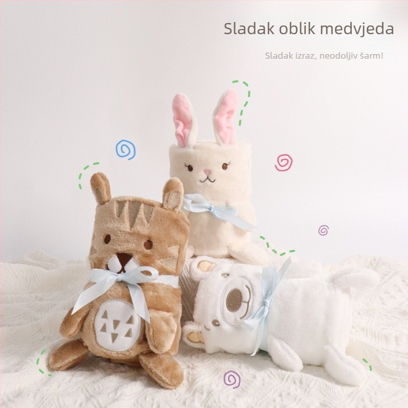 Aikexin izšivana karikaturna deka za bebe i djecu, 200–300 g kemijskih vlakana, cijele godine djeci 6–12 godina, prilagodljiva