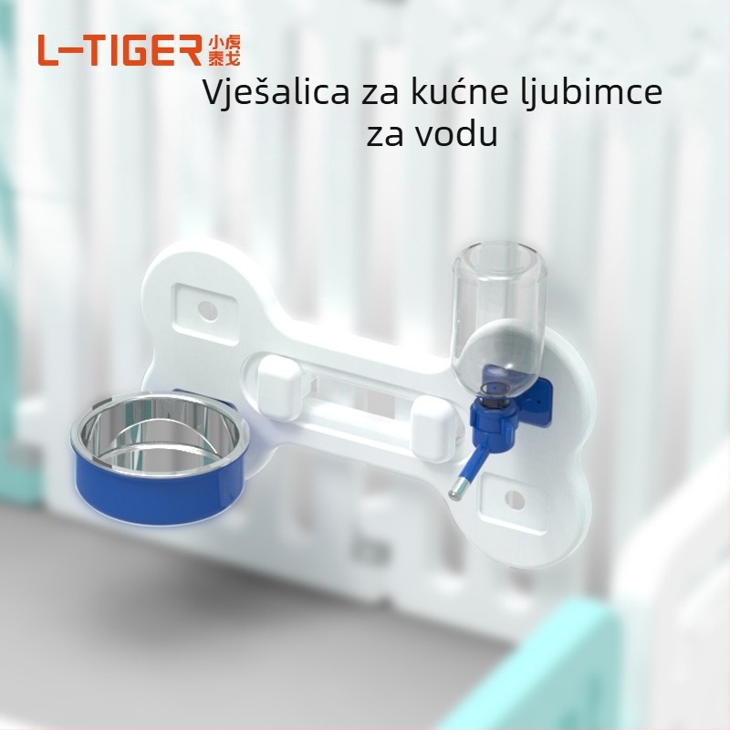 Viseći napajač vode za pse u kućici, plastični, automatska ishrana, sprječava prosipanje, kompatibilan s kućicama