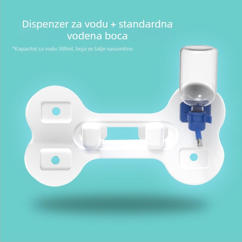 Viseći napajač vode za pse u kućici, plastični, automatska ishrana, sprječava prosipanje, kompatibilan s kućicama