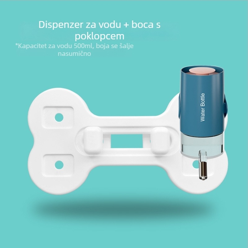 Viseći napajač vode za pse u kućici, plastični, automatska ishrana, sprječava prosipanje, kompatibilan s kućicama