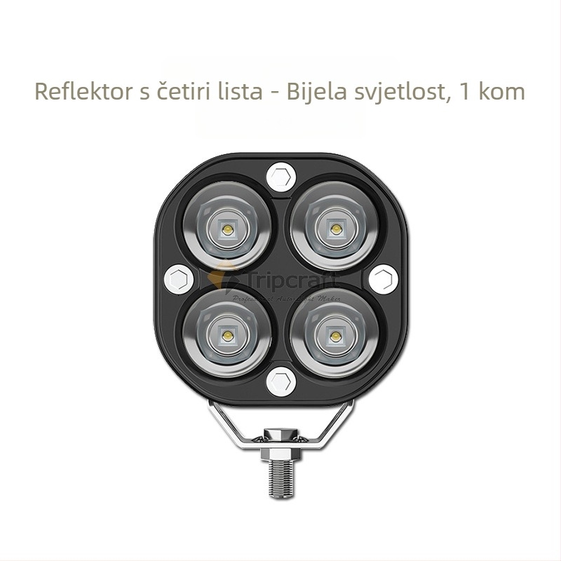 Motociklistički LED reflektor, dizajn četverolistne djeteline, 40W, 12–24V, 4000 lm