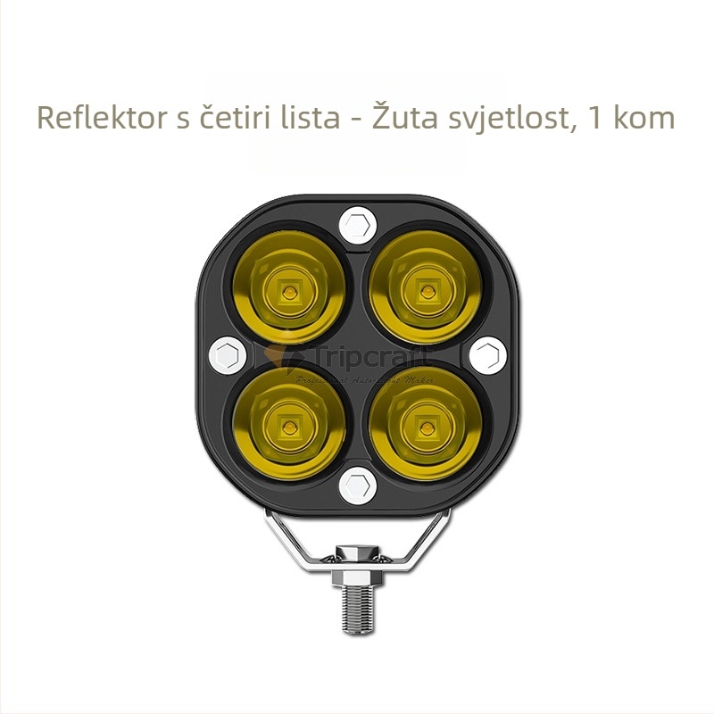 Motociklistički LED reflektor, dizajn četverolistne djeteline, 40W, 12–24V, 4000 lm