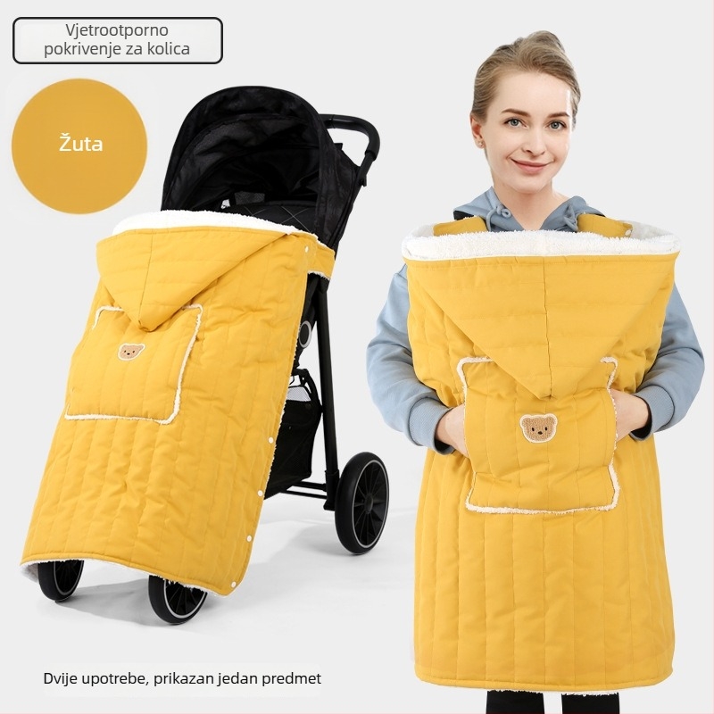 Deka za kolica za bebe — jesen-zima topla i otporna na vjetar, flanel materijal, korejski stil, za novorođenčad do 6 godina