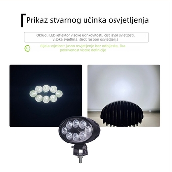LED svjetlo za kabinu traktora, široko vidljivo polje, 24W, DC12-60V, 1040 lm, 6000-6500K