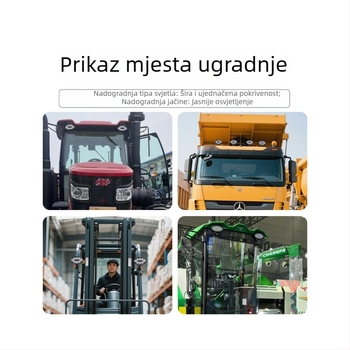 LED svjetlo za kabinu traktora, široko vidljivo polje, 24W, DC12-60V, 1040 lm, 6000-6500K