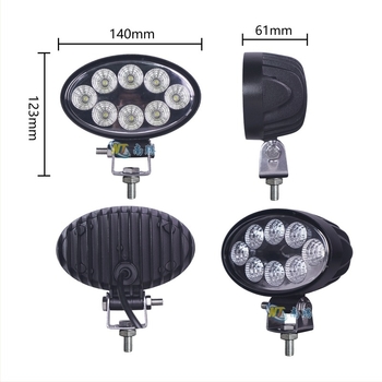 LED svjetlo za kabinu traktora, široko vidljivo polje, 24W, DC12-60V, 1040 lm, 6000-6500K