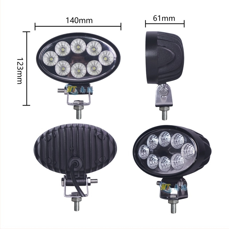 LED svjetlo za kabinu traktora, široko vidljivo polje, 24W, DC12-60V, 1040 lm, 6000-6500K