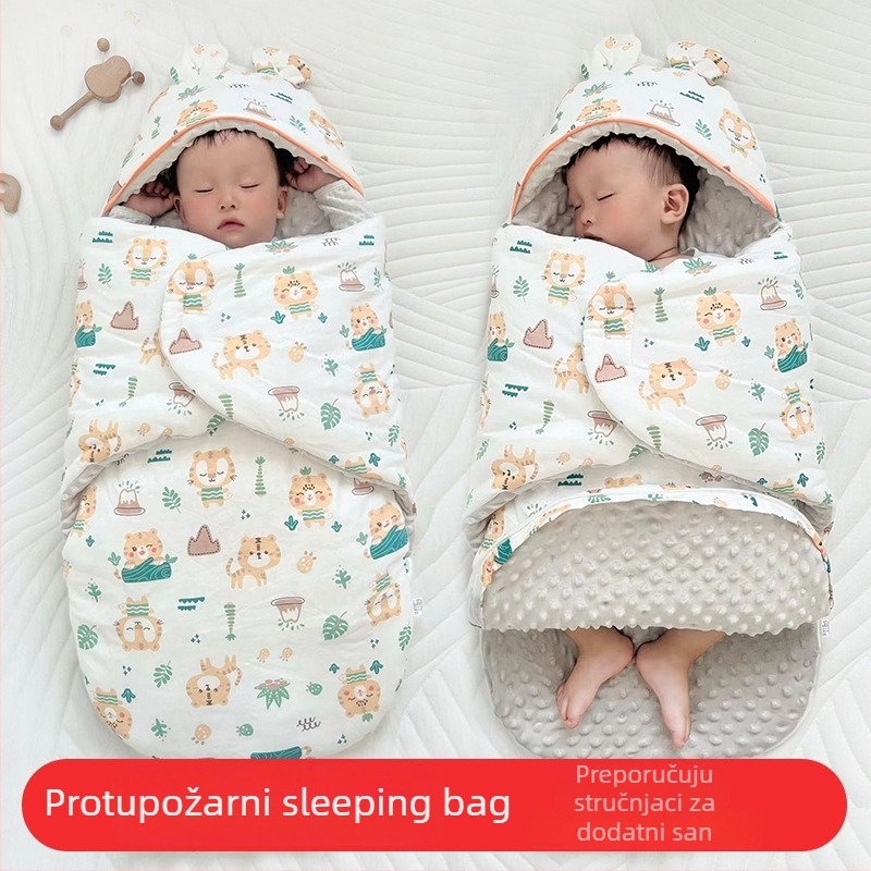 Dječja deka od 95% pamuka s motivom životinja, Zima 2025 izdanje, Sigurnosna razina A, Yi shuang'er