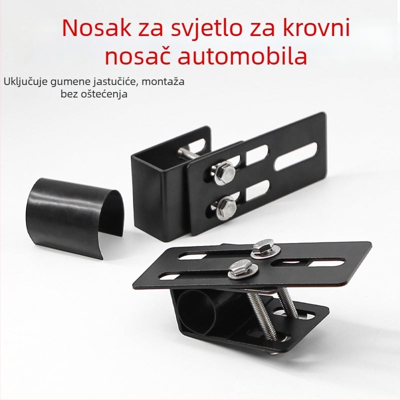 Klip za pričvršćivanje nosača prtljage na krovu uz držač svjetla za SUV – snap-on ugradnja, 5W, prilagodljivo obradivanje