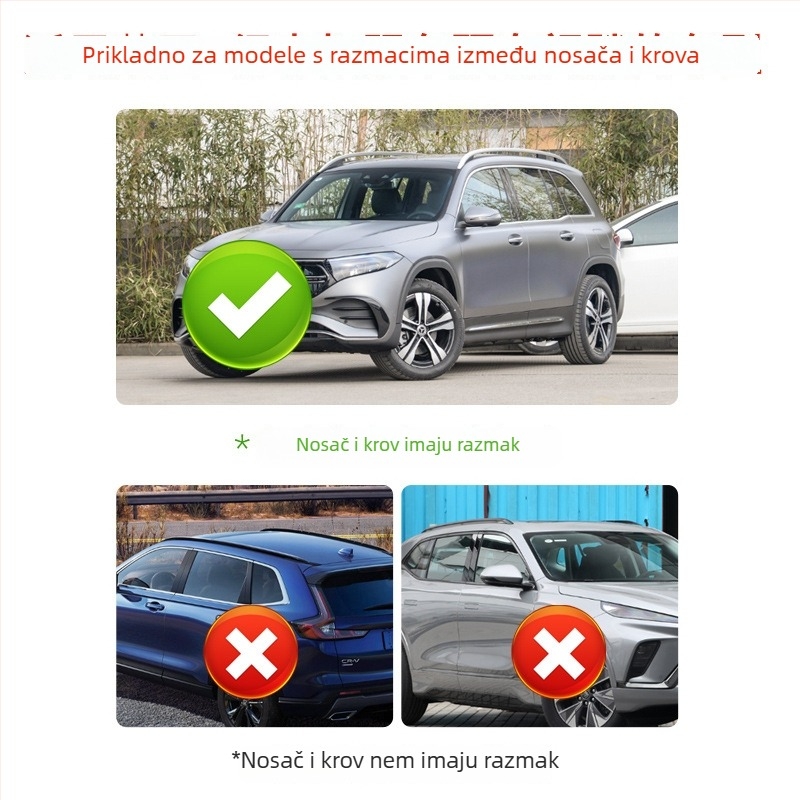 Klip za pričvršćivanje nosača prtljage na krovu uz držač svjetla za SUV – snap-on ugradnja, 5W, prilagodljivo obradivanje