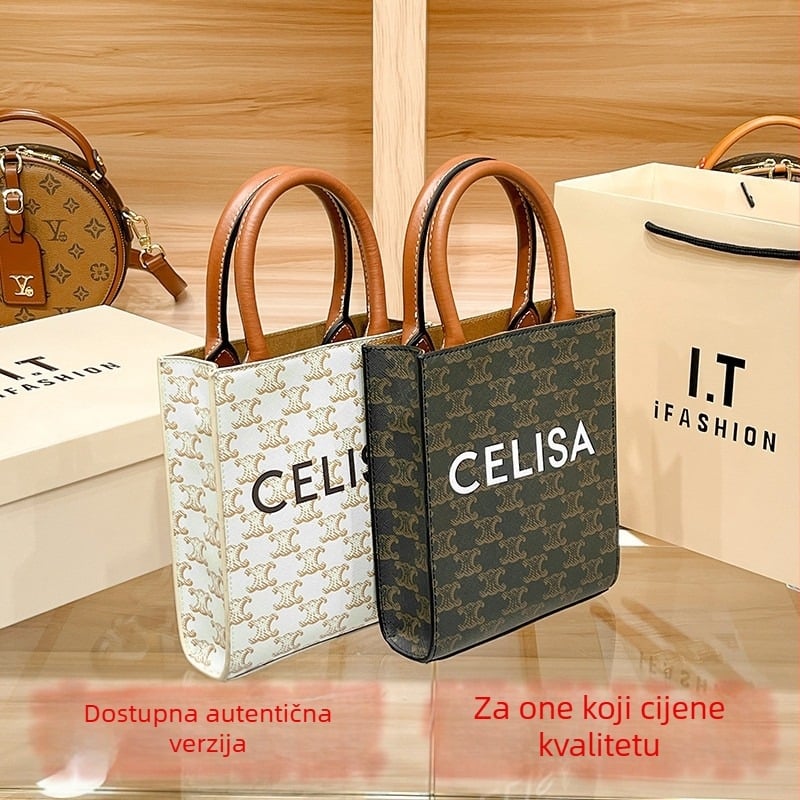 Torba tote od prave kože za note, inspirirana Arc de Triompheom, za žene, otvoren vrh, pamuk podstava, džep za telefon, zimski retro stil 2022
