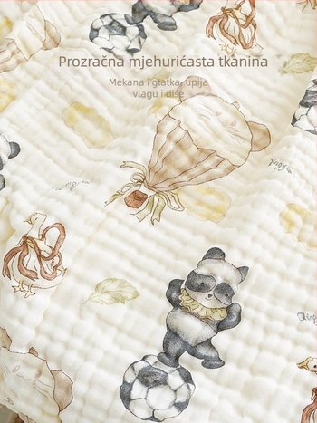 Dječji ručnik za kupanje od pamukaste gaze — upijajući, uzor crtani, sve sezone, za djecu 1–3 godine