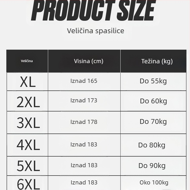 Životni prsluk za odrasle, marka Shabbat, materijal EPE, licencirana privatna oznaka