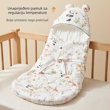 Butterfly swaddle deka za novorođenčad – 100% pamuk, 500–800 g, jesen/zima, lagani luksuz stil, mogućnost prilagođavanja