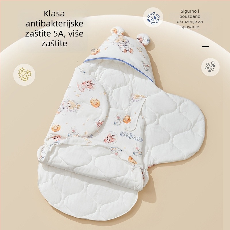 Butterfly swaddle deka za novorođenčad – 100% pamuk, 500–800 g, jesen/zima, lagani luksuz stil, mogućnost prilagođavanja