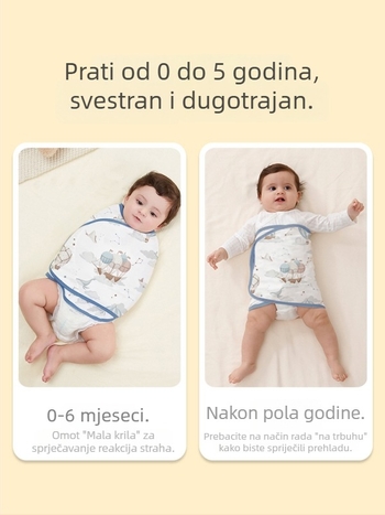 Zavinjaća za novorođenče od pamuka, s crtić motivom, cijele sezone, za dob 0–12 mjeseci
