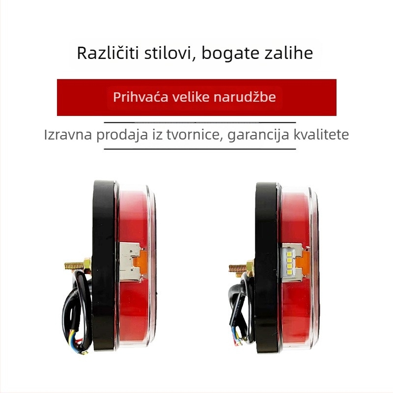 Kvadratna LED stražnja svjetiljka za prikolicu, LED, 12-36V, 0,5A