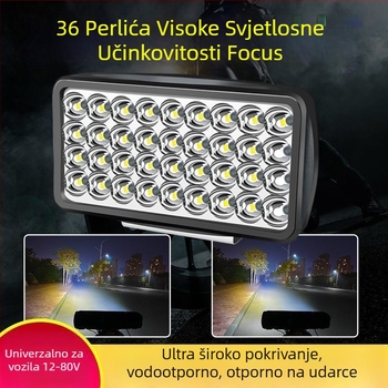 LED prednje svjetlo za automobil – visok i nizak snop, 12V-80V, retrofit reflektor za električna vozila, traktore i četverokotače