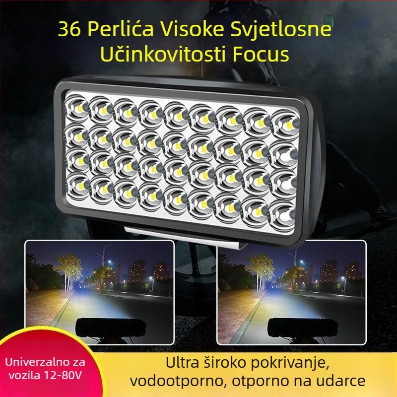 LED prednje svjetlo za automobil – visok i nizak snop, 12V-80V, retrofit reflektor za električna vozila, traktore i četverokotače