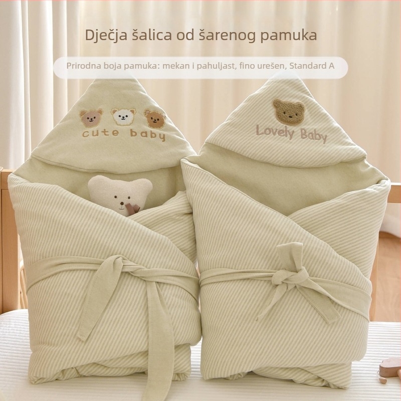Dječja deka od čiste pamuka, polyester punjenje, jesen-zima, za novorođenčad.