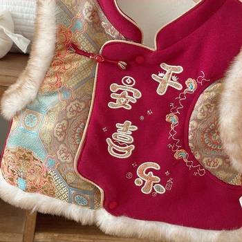 Dječja vest, kardigan u korejskom stilu, zima 2025, za djecu 3–8 godina, vanjski materijal 30% poliester s punilom od pamuka