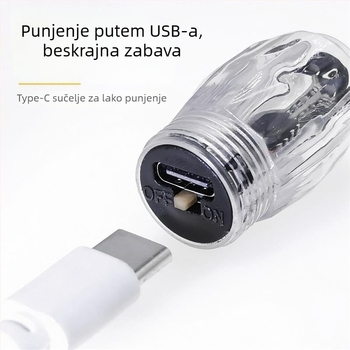 LED kapica ventila za gumu s višebojnim blještavim svjetlom, Punjiva ambijentalna svjetlost za motocikle i automobile – ABS+LED, 0.5W, 3.7V, model N510-B