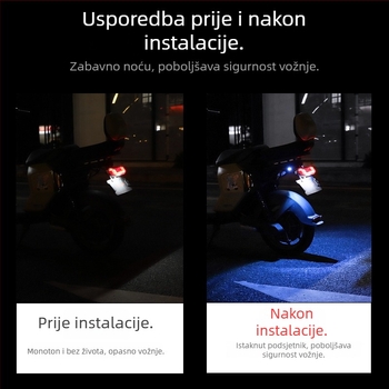 TECKZOOM Stražnja LED svjetla za automobile i motocikle, model Slow Flash Airplane Light, 12V, aluminijsko kućište