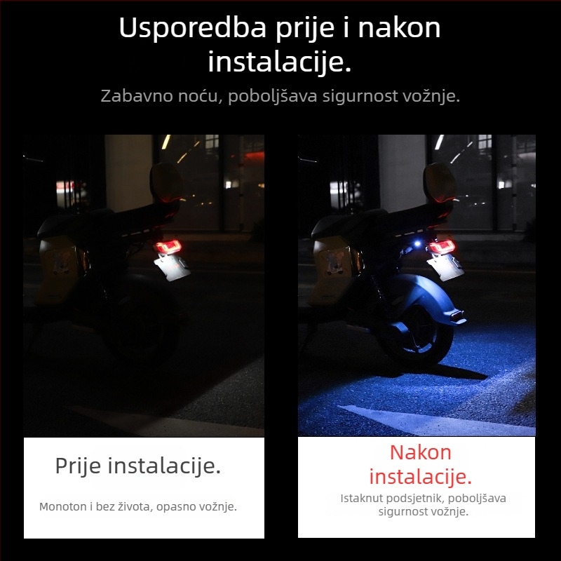 TECKZOOM Stražnja LED svjetla za automobile i motocikle, model Slow Flash Airplane Light, 12V, aluminijsko kućište