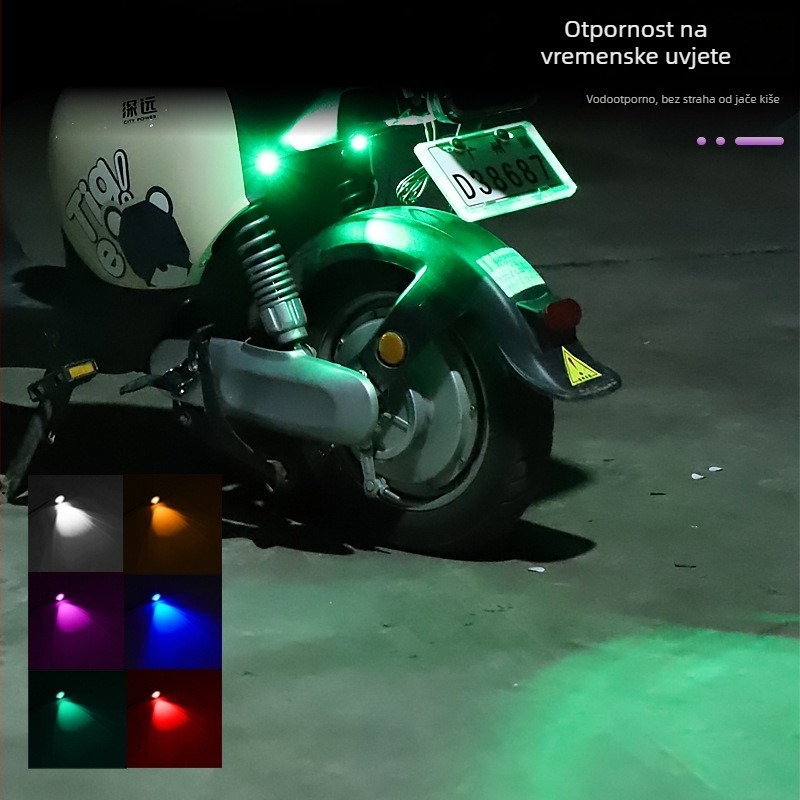 TECKZOOM Stražnja LED svjetla za automobile i motocikle, model Slow Flash Airplane Light, 12V, aluminijsko kućište