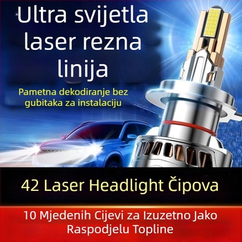 Prednje automobilsko LED lasersko svjetlo, 12V, 100W, niski snop, integrirana žarulja