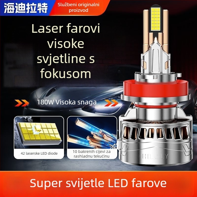 Prednje automobilsko LED lasersko svjetlo, 12V, 100W, niski snop, integrirana žarulja