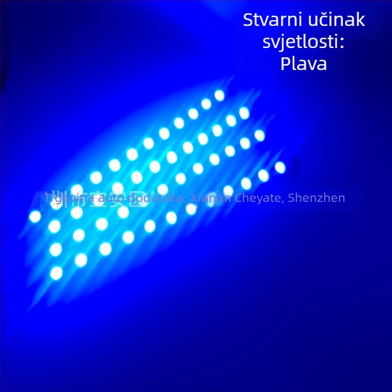 Unutarnje automobil RGB atmosfera svjetlo s glasovnom kontrolom, silikon, model One drag four 12SMD, napon 12V, struja 0.25A, prilagodljiva obrada