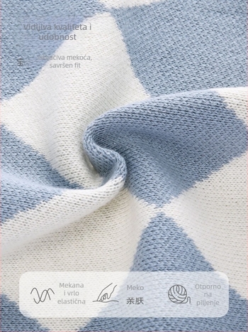 Dječja pletena vesta-kardigan, 85% pamuk, unisex, proljeće 2026