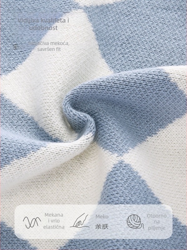 Dječja pletena vesta-kardigan, 85% pamuk, unisex, proljeće 2026