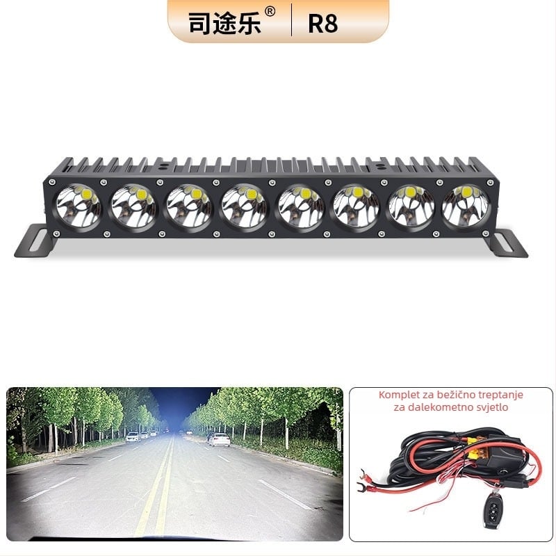 Auto LED reflektor s laserskim kanonom, 330W, 12V, aluminijsko kućište, dugačak domet svjetlosnog bara za kamion, svjetlo za maglu